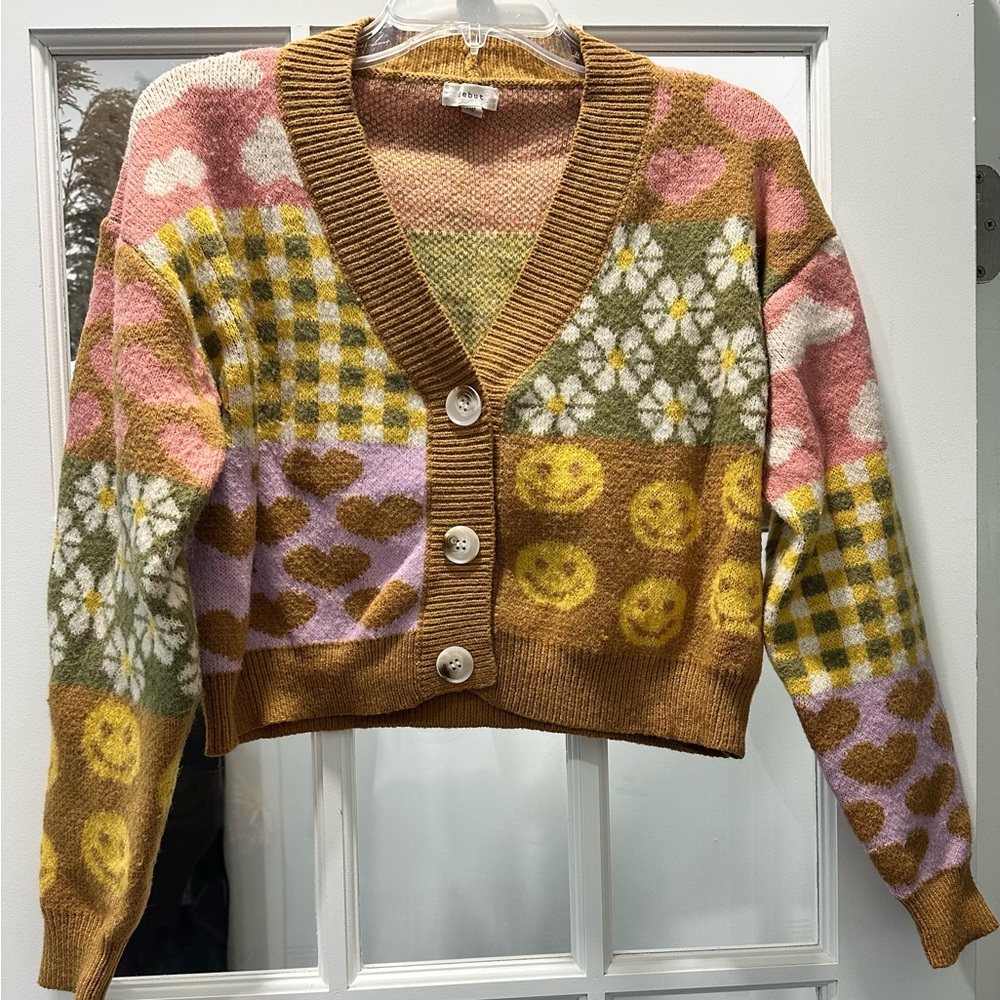 Dreamers by Debut Colorful Patterned Women's Sweater - Sz Sm - clean out sale